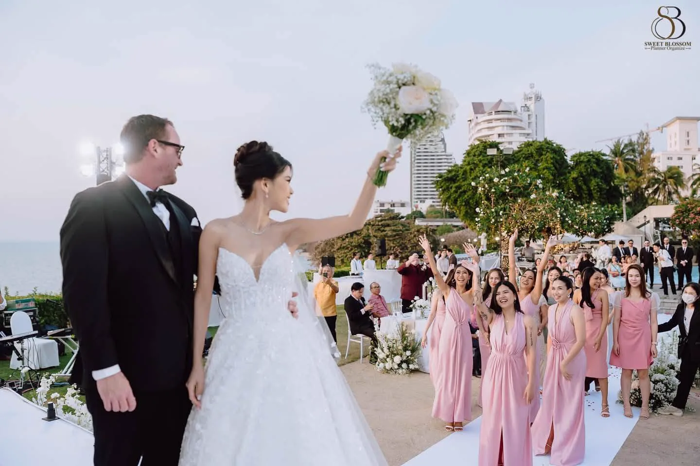 Jaja and Barry's Seaside Wedding at Dusit Thani Pattaya — real wedding moment 11 at Dusit Thani Pattaya