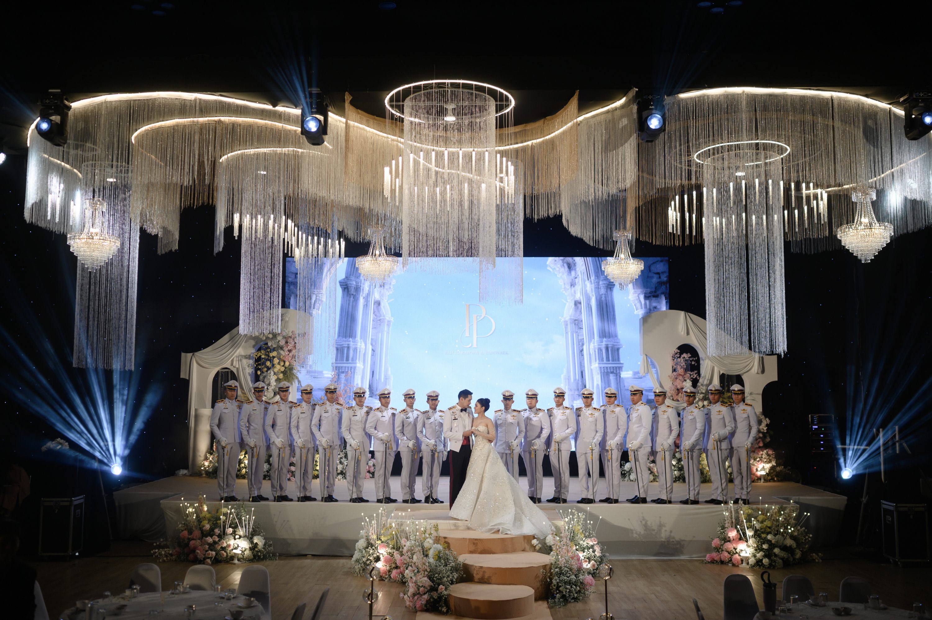 Time and Benz wedding wide reception